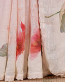 Linen Saree with Crochet Lace Detailing