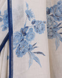 Linen Saree with Floral Print