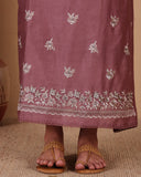 Dusty Rose Chanderi Suit Set