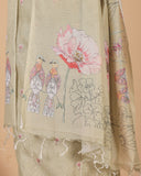 Sage Green Mal Chanderi Suit Set