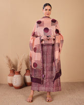 Blush Pink Hand Block Chanderi Suit Set - (Unstitched)