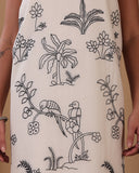 Ivory Botanical Mal Kurta Dupatta Set