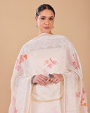 Blush Blossom Chanderi Kurta Dupatta Set