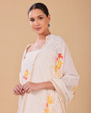 Golden Bloom Chanderi Kurta Dupatta Set