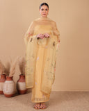 Golden Meadow Organza Kurta Dupatta Set