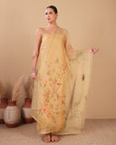 Golden Meadow Organza Kurta Dupatta Set