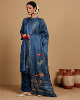 Tussar Embroidery Kurta Set