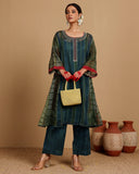 Silk Cotton Embroidery Kurta Set