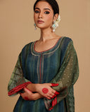 Silk Cotton Embroidery Kurta Set