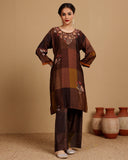 Silk Cotton Embroidery Kurta Set