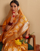 GOLD MUSTARD WOVEN SAREE