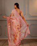 TISSUE FLORAL EMBROIDARY SAREE