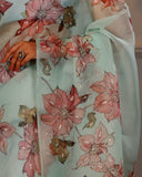 Floral Embroidary Organza Saree