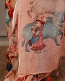 Pichwai Linen Saree