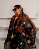 Organza Embroidery Saree