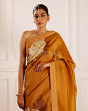 Mustard Tissue Mal Chanderi Saree