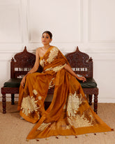 Mustard Tissue Mal Chanderi Saree