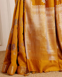 Jaal Weaving Mustard Silk Saree