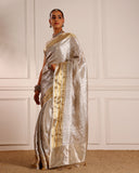 Ivory Woven Tissue Saree
