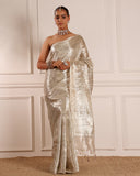 IVORY WOVEN TISSUE SAREE