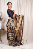 Black Katan Silk Saree - Silk Mark Certified