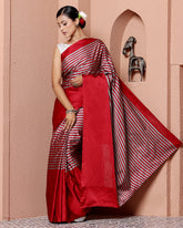 Red Mashru Gajji Silk Saree