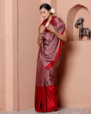 Red Mashru Gajji Silk Saree