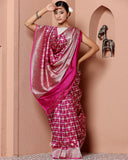 Magenta Pure Katan Handloom Silk Saree