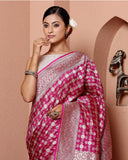 Magenta Pure Katan Handloom Silk Saree