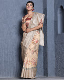 Floral Chiniya Silk Saree
