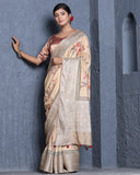 Floral Chiniya Silk Saree