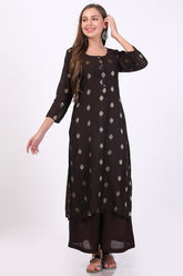 Deep Coffee Classy Kurta