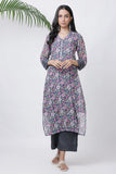 Grey Floral Kurta Palazzo