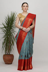 Pebble Grey Katan Silk Drape