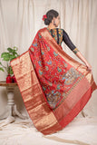 Ruby Red Moonga Silk Saree - Silk Mark Certified