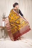 Mustard Moonga Silk Saree - Silk Mark Certified