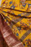 Mustard Moonga Silk Saree - Silk Mark Certified