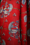 Check Woven Red Moonga Silk Saree - Silk Mark Certified