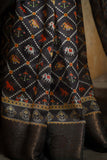 Chocolate Brown Chanderi Saree
