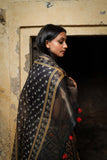 Chocolate Brown Chanderi Saree
