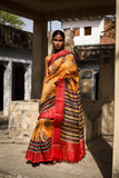 Mustard Yellow Chanderi Saree