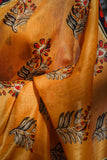 Mustard Yellow Chanderi Saree