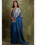 Electric Blue Tissue Silk Saree