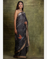 Hand Woven Tissue Silk Linen Saree