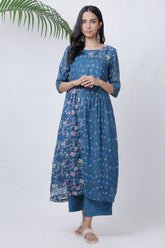 Sapphire Blue Floral Dress