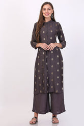 Plum Voilet Classy Kurta