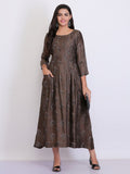 Umber Brown-Old Rose Dress