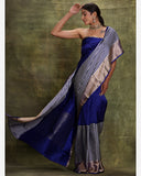 Handwoven Mashru Striped Silk Saree