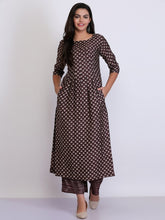 Deep Plum Pleated Kurta