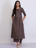 Deep Plum Pleated Kurta